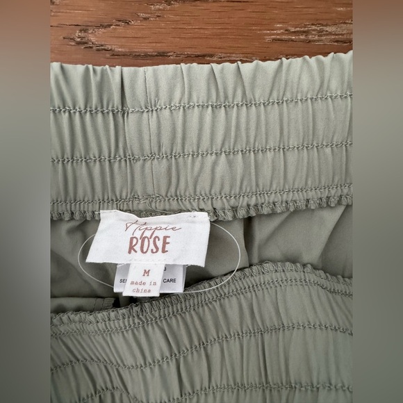 Hippie Rose Green Athletic Shorts - Picture 2 of 3